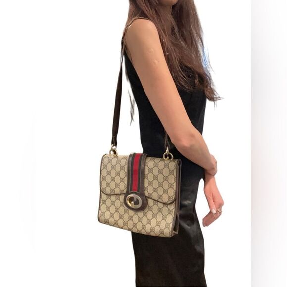 Gucci GG canvas web 1973 should bag - Picture 2 of 16